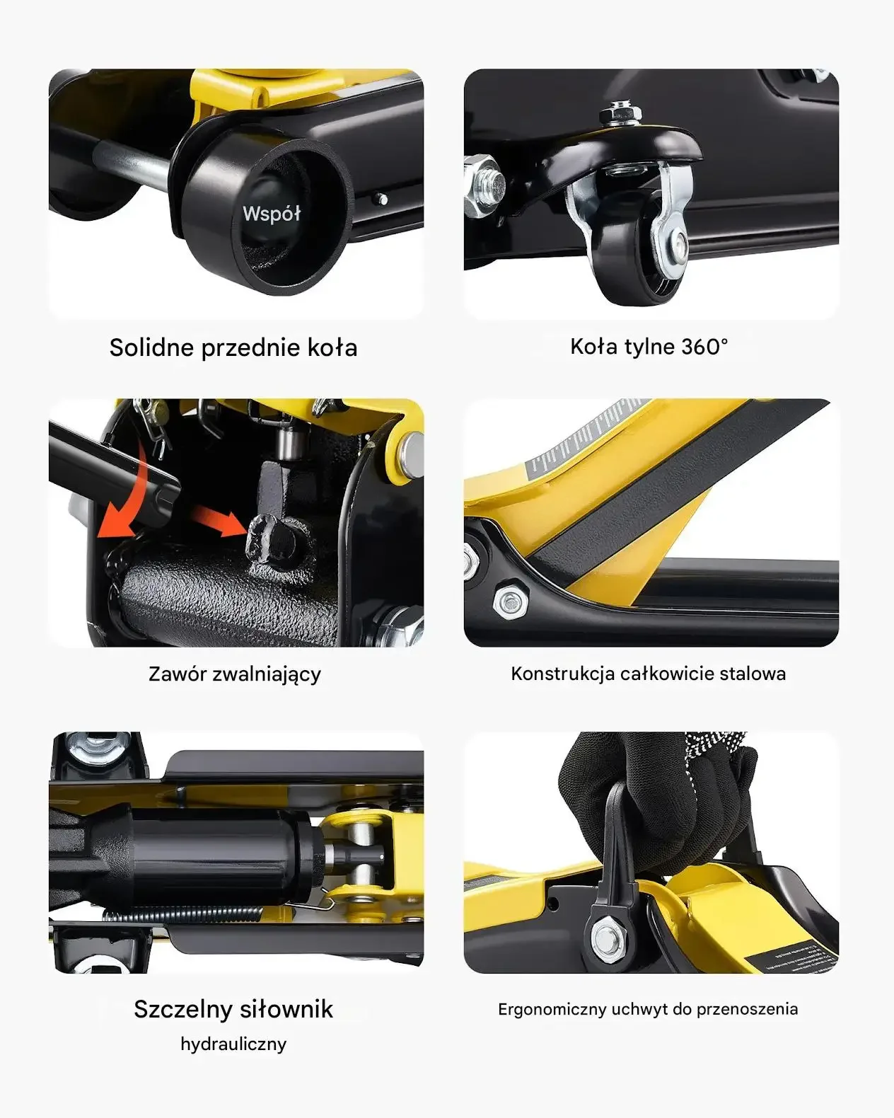 Podnośnik hydrauliczny 2,5 t niskoprofilowy mocna stalowy adapter 85 320 mm - obrazek 2