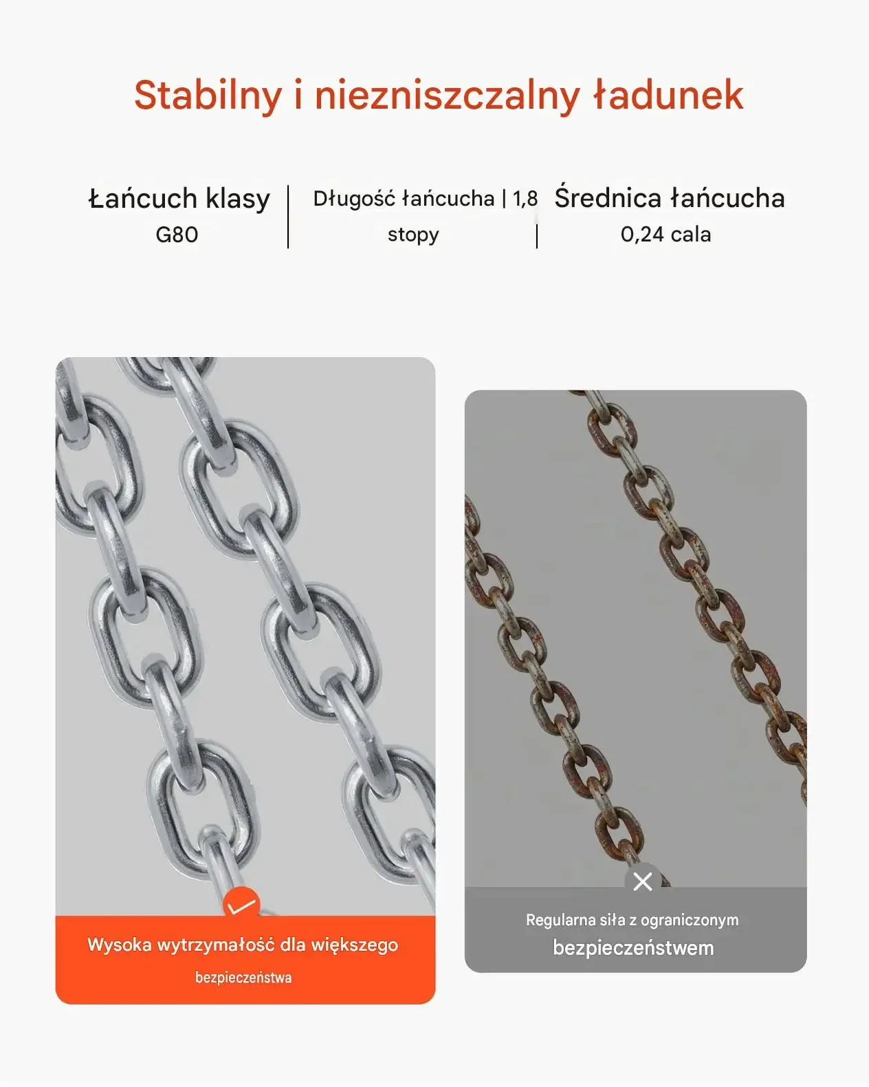 Podnośnik łańcuchowy beczek premium max 1 t G80 stalowy hak stalowe magazyn - obrazek 5
