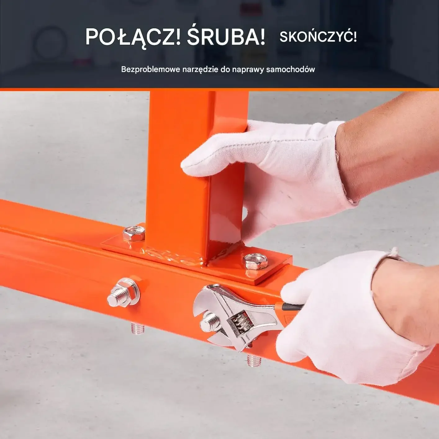 Uchwyt silnika mocny max 590 kg ruchomy stojak 4 koła 508 mm warsztat - obrazek 5