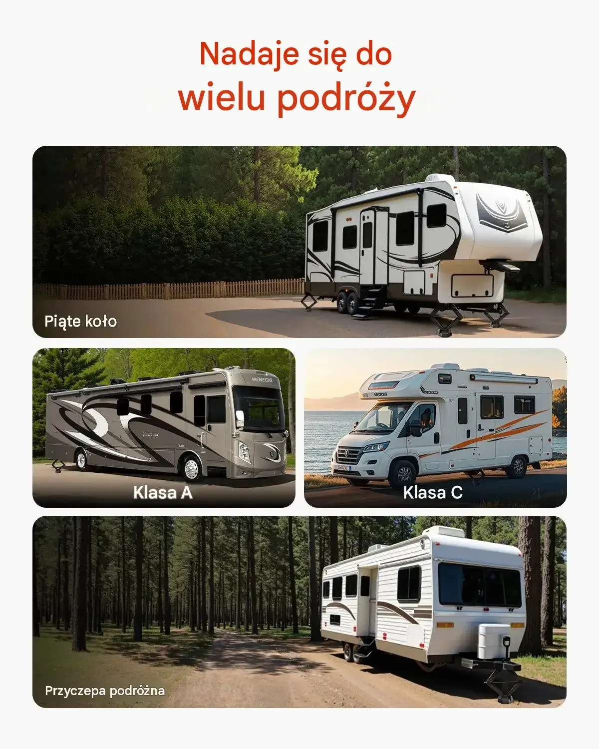 Podkładki poziomujące przyczepy kempingowej premium 2300 kg 4 sztuki zestaw - obrazek 5