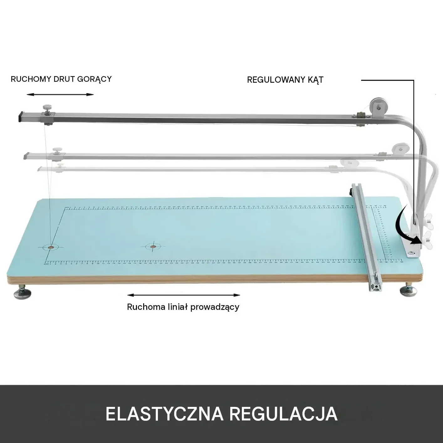 Przecinarka styropianu drut oporowy gilotyna pianka blat 46 cm kątowa - obrazek 2
