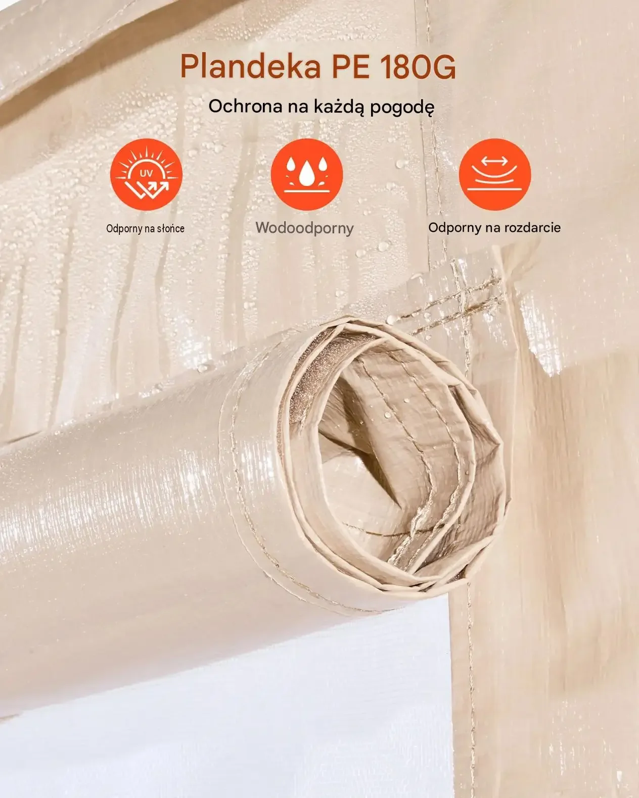Wodoodporny pokrowiec altana ogrodowa pawilon okna 3.68 x 6.11 m PE mocny - obrazek 3