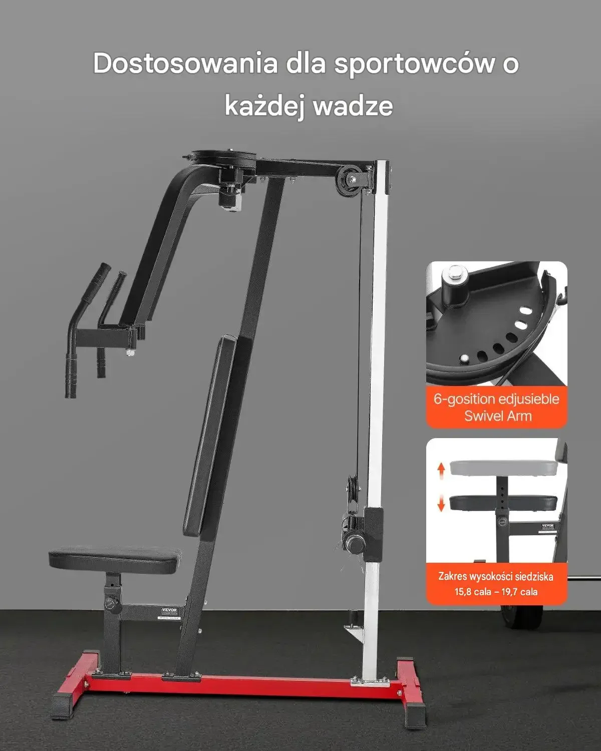 Stabilna maszyna butterfly rozpiętki klatka plecy 204 kg siłownia mocna - obrazek 4