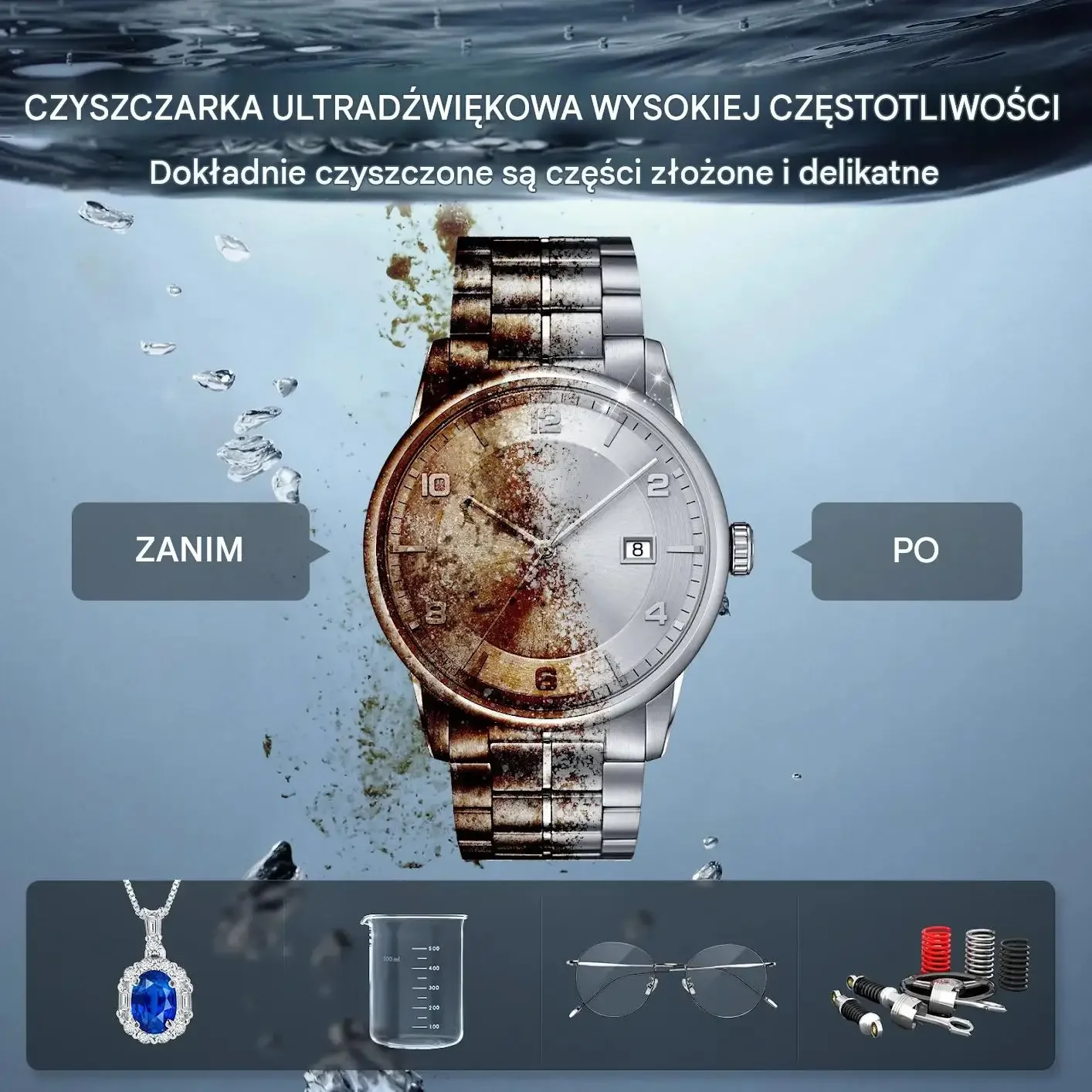 Myjka ultradźwiękowa premium 3 L 40 kHz 120 W stal nierdzewna 304 timer - obrazek 2