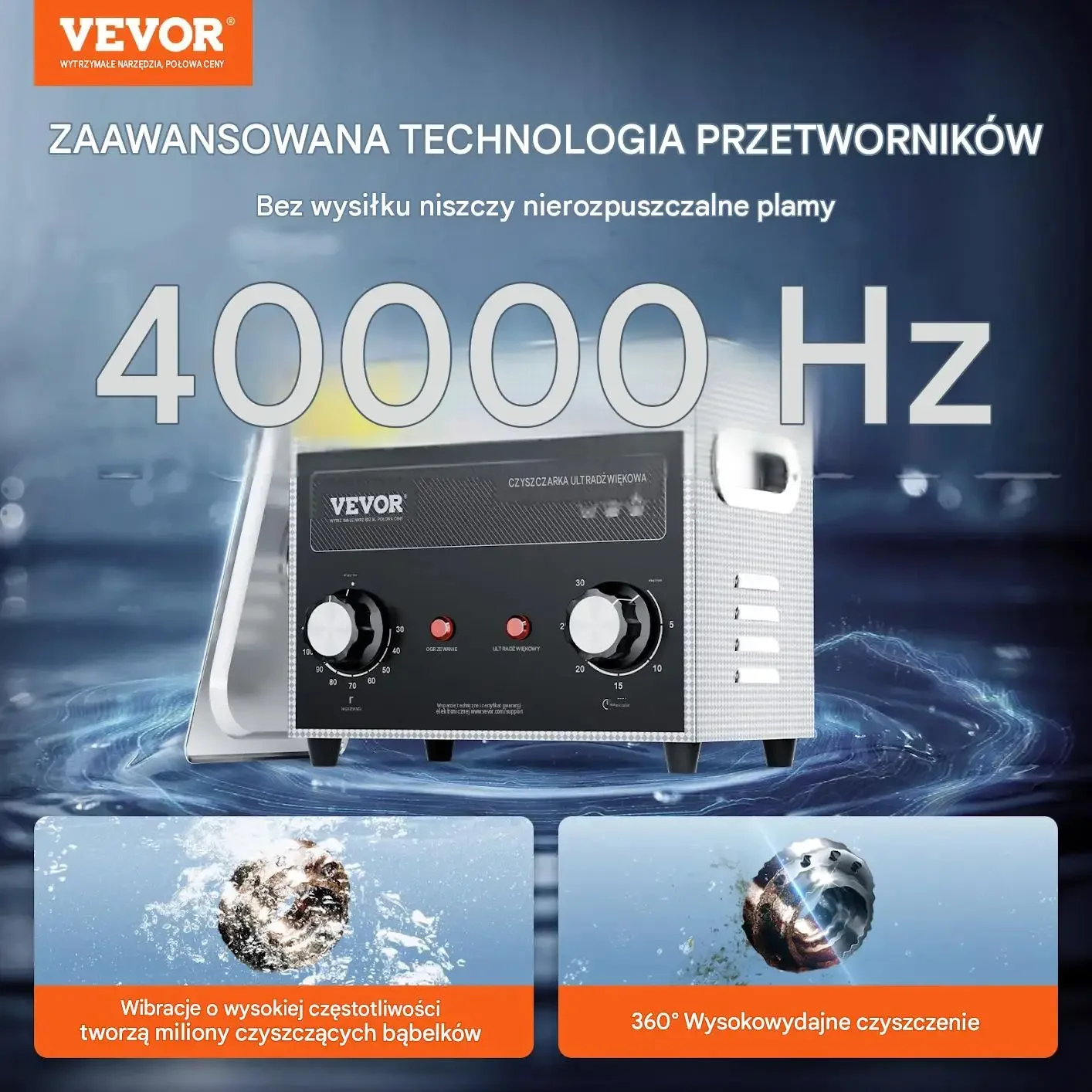 Myjka ultradźwiękowa premium 3 L 40 kHz 120 W stal nierdzewna 304 timer - obrazek 3