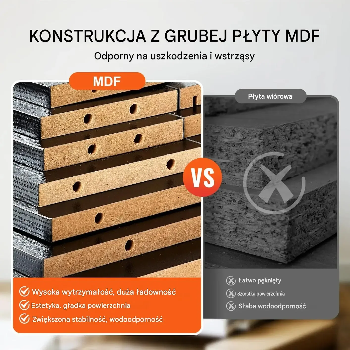 Stacja fryzjerska mocna czarny 2 szuflady 3 półki szafka zamykana MDF drzwi - obrazek 5