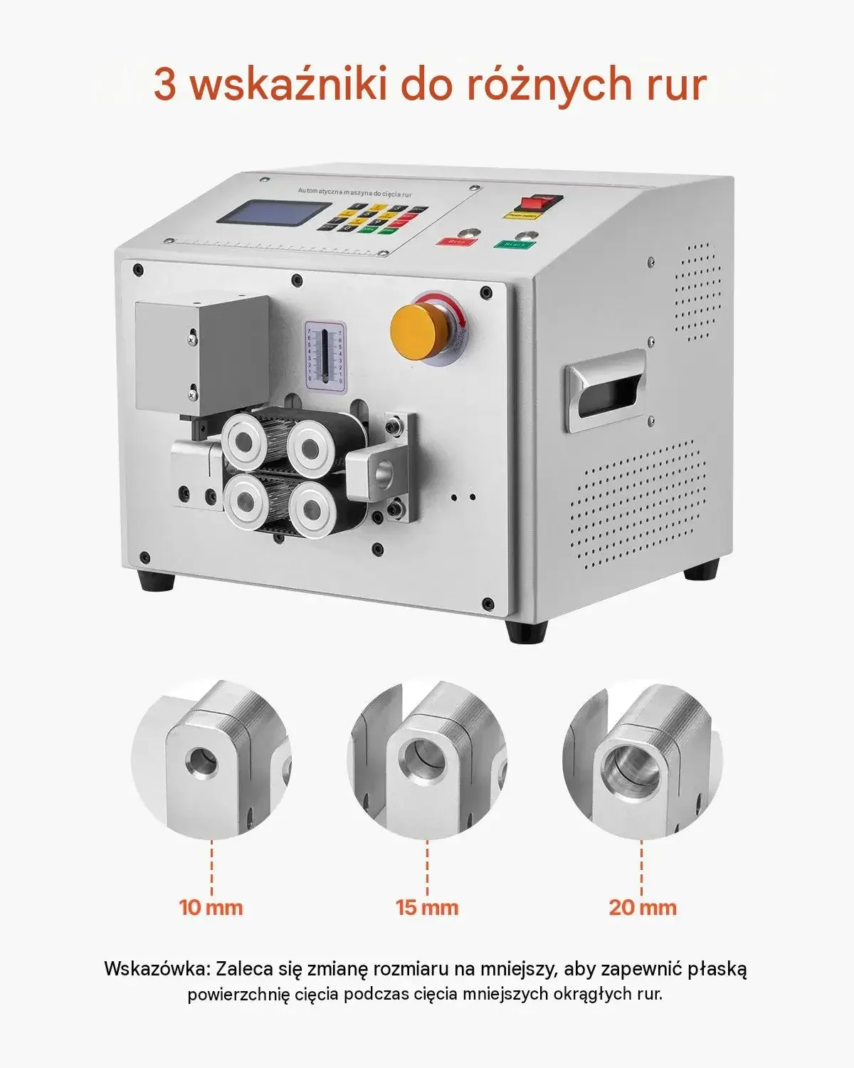 Automatyczna przecinarka rurek koszulek termokurczliwych gilotynek 500 W - obrazek 5