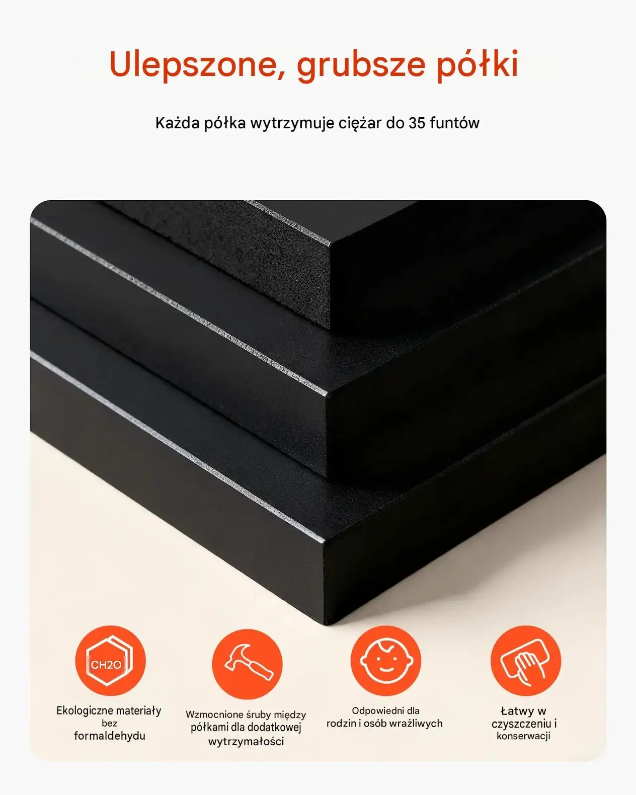 Szafka buty obrotowa 28 par 7 poziomów 360° czarna premium PVC 16 kg 598 mm - obrazek 2