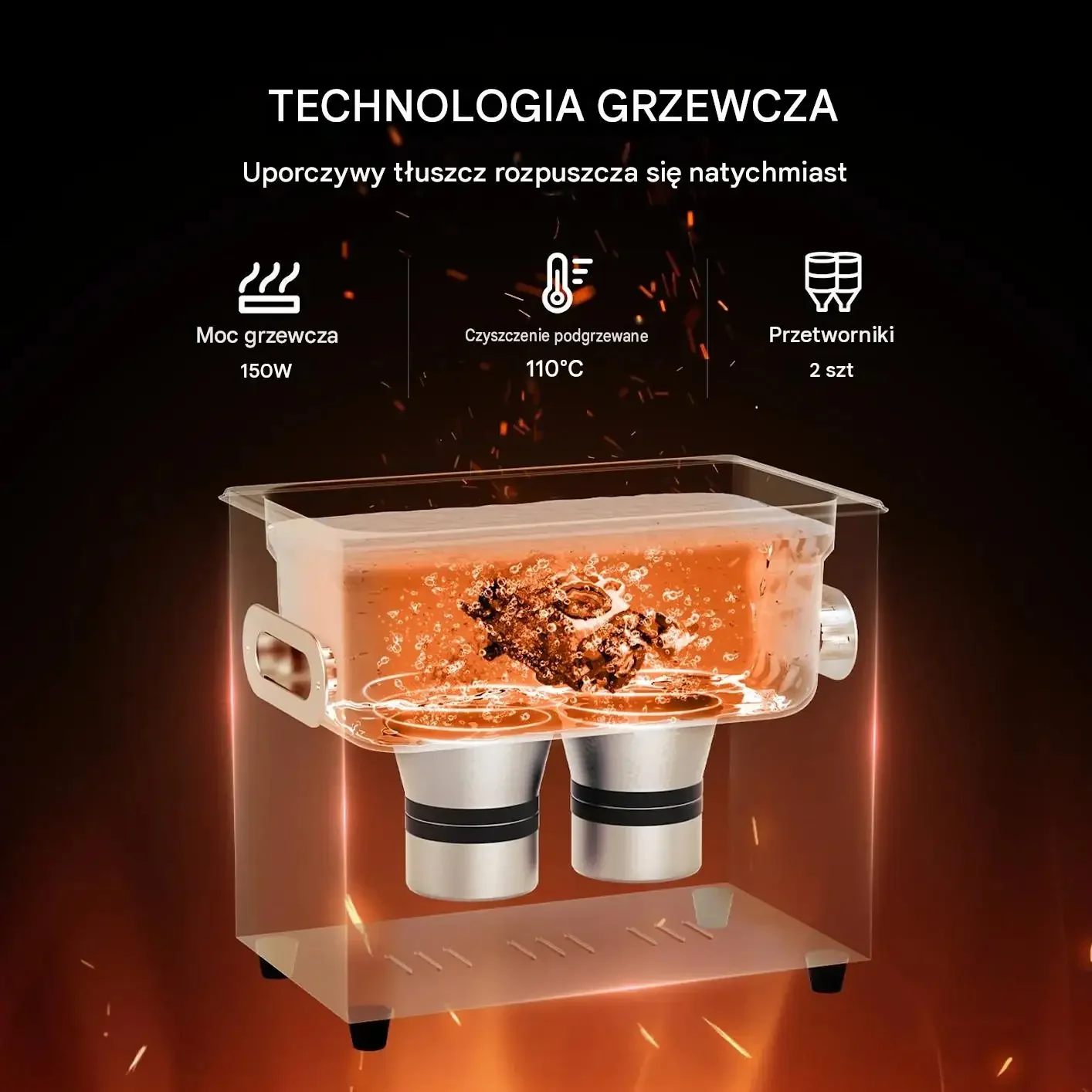 Myjka ultradźwiękowa premium 3 L 40 kHz 120 W stal nierdzewna 304 timer - obrazek 4