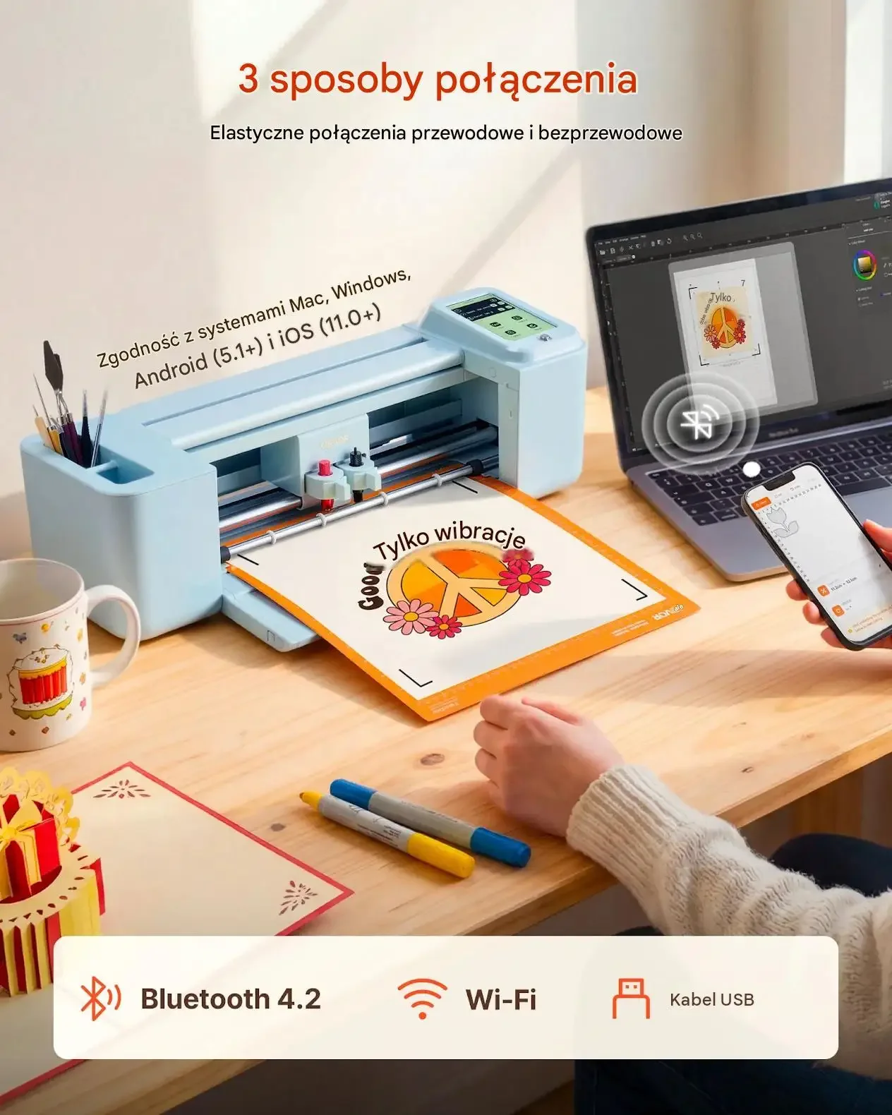 Ploter tnący winylu 30 cm ekran dotykowy zestaw sprzętu Mac Windows Android - obrazek 2