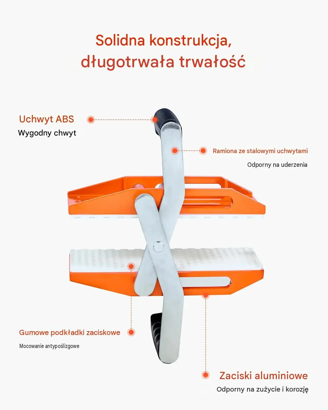 Chwytaki płyt dwuręczne mocne max 300 kg 2 sztuki stal aluminium 0–60 mm - obrazek 2