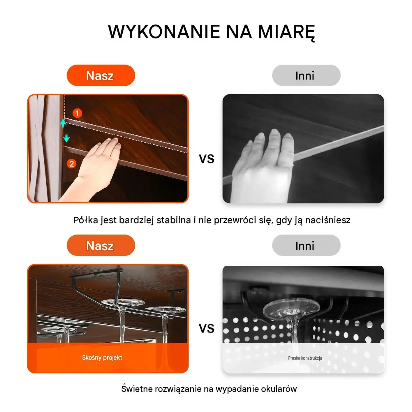 Szafka barowa narożna brązowa mocna płyta regulowane półki uchwyt szkło 40+ - obrazek 2