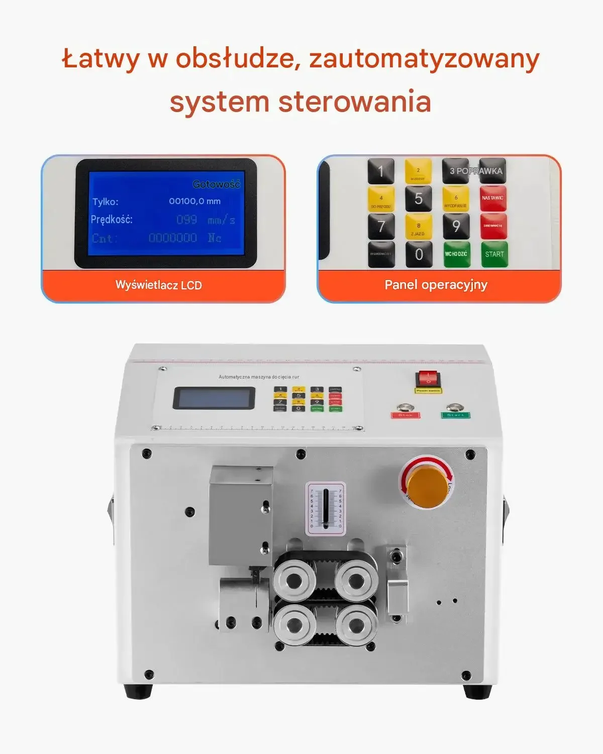 Automatyczna przecinarka rurek koszulek termokurczliwych gilotynek 500 W - obrazek 3
