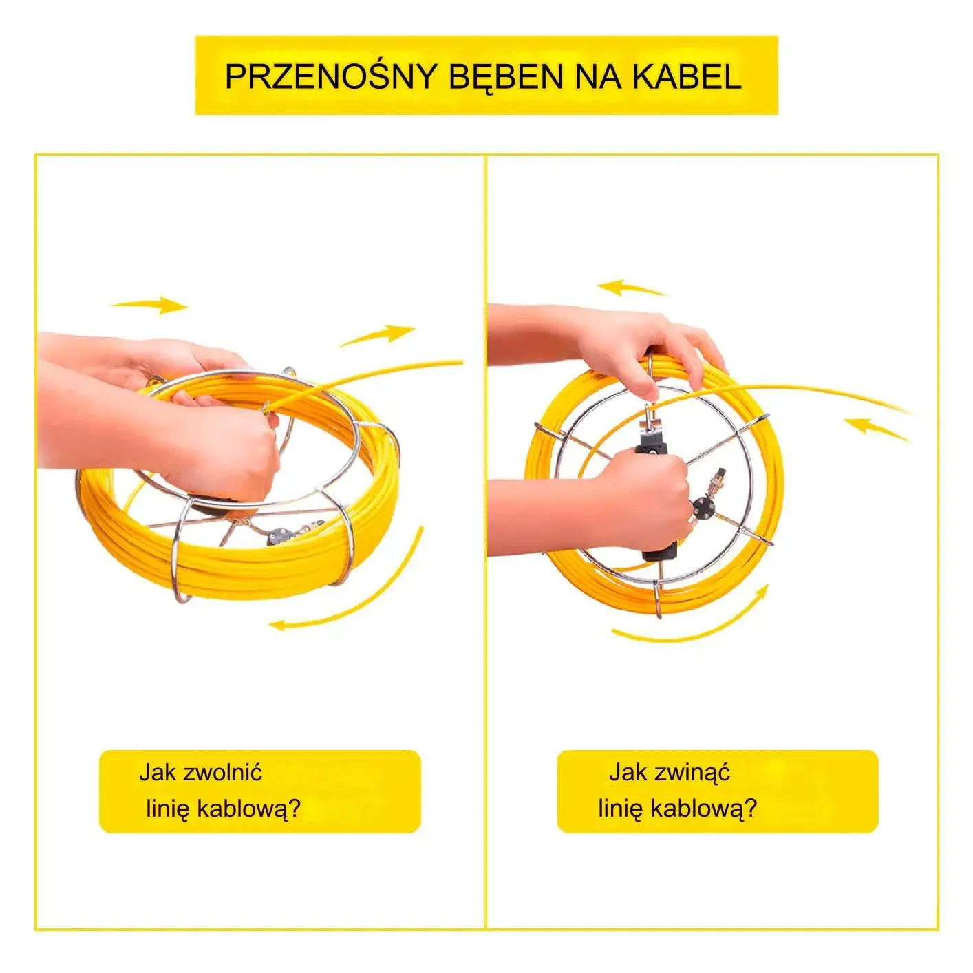 Kamera inspekcyjna endoskop do rur 20m monitor 7'' DVR wodoodporna kanały - obrazek 5