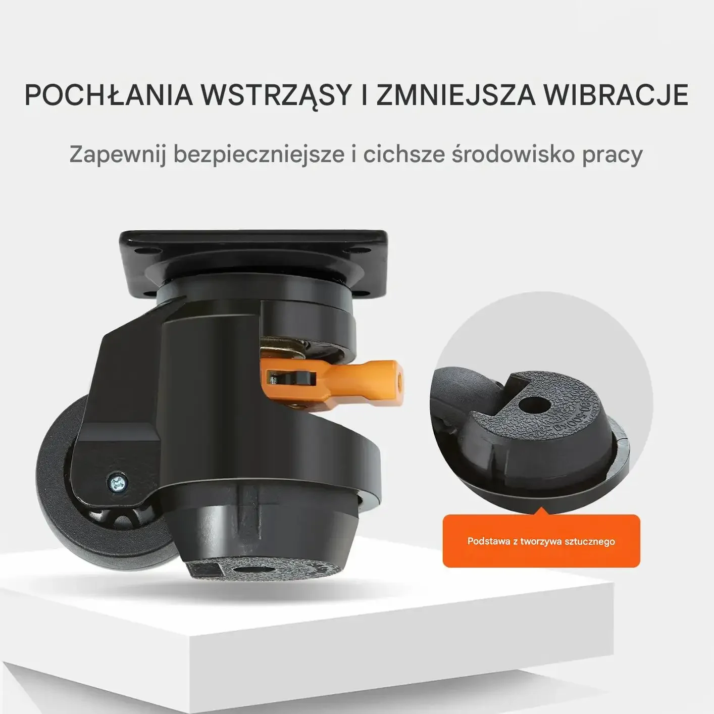 Kółka poziomujące regulowane 4 szt. obrotowe do stołu warsztatowego - obrazek 3