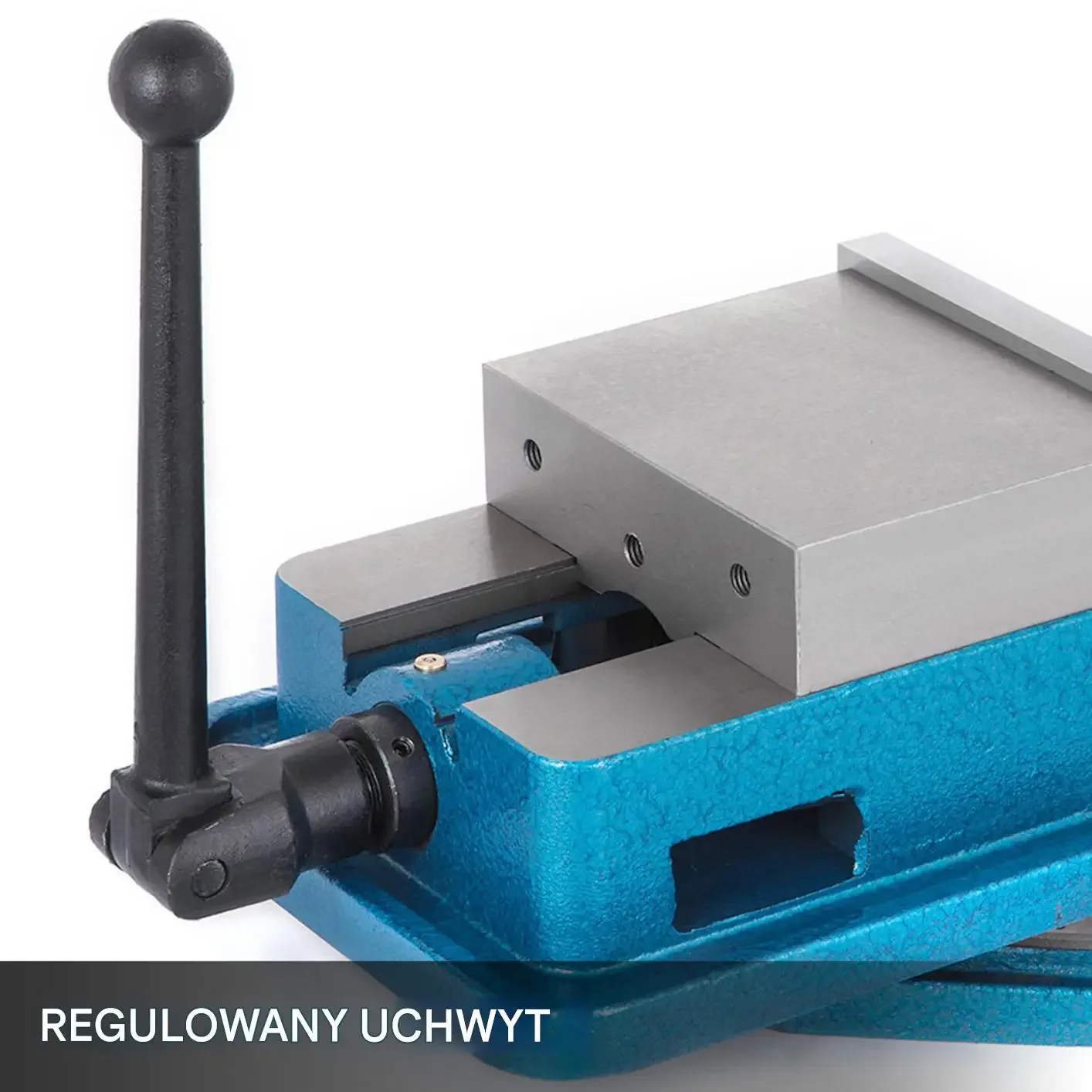 Imadło maszynowe obrotowe frezarskie wiertarskie 125 mm premium czarne BHP - obrazek 5