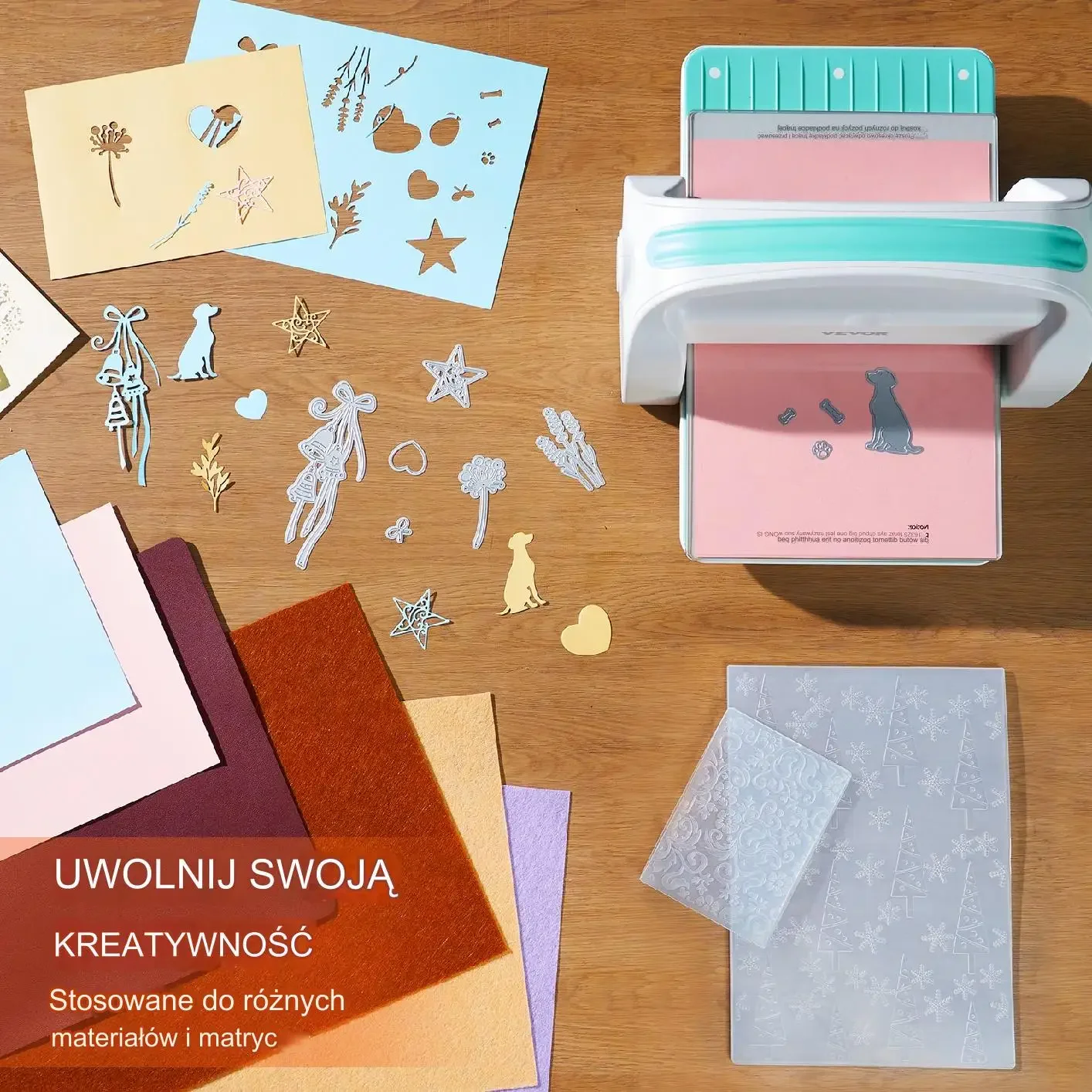 Dziurkacz Ozdobny do Papieru Maszyna do Wycinania i Tłoczenia – 226 mm - obrazek 4