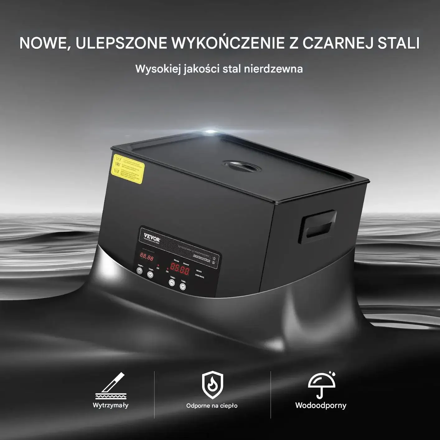 Myjka Ultradźwiękowa 15L 360W Podgrzewanie Timer Wanienka Ultradźwiękowa - obrazek 5