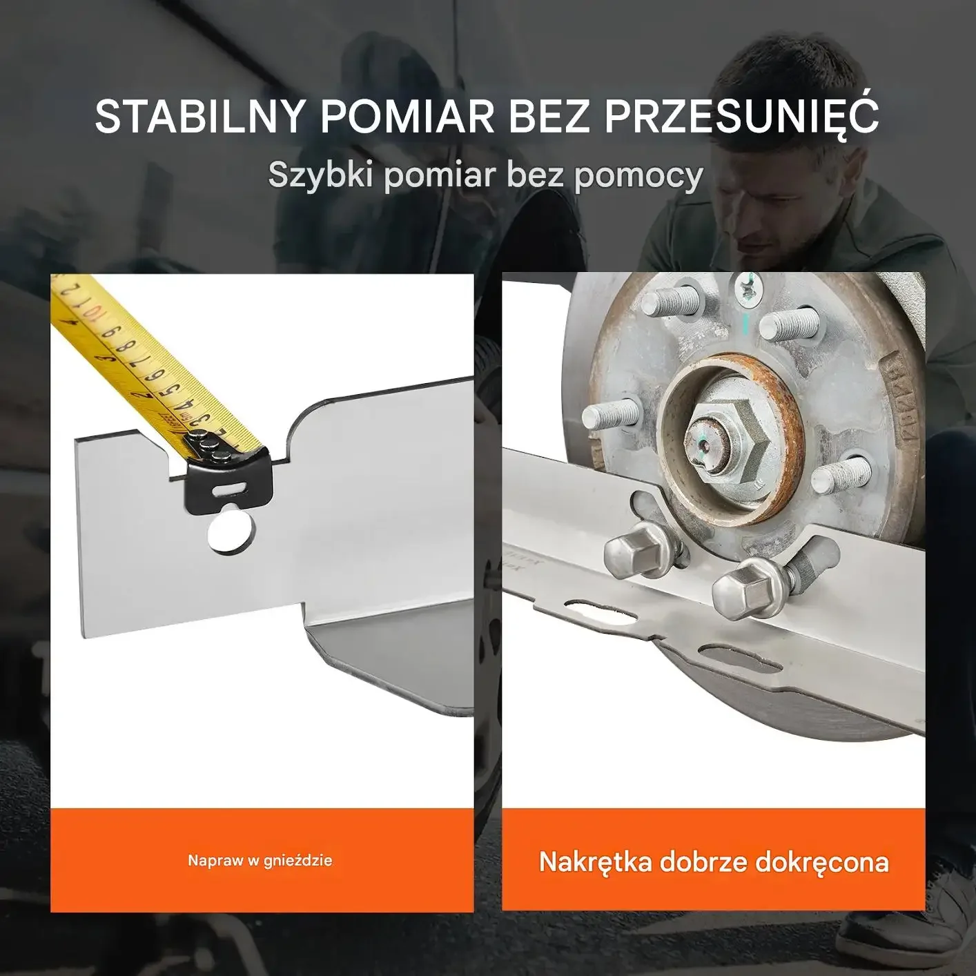 Przyrząd do zbieżności kół stalowy 2szt pomiar geometrii precyzyjny zestaw - obrazek 4