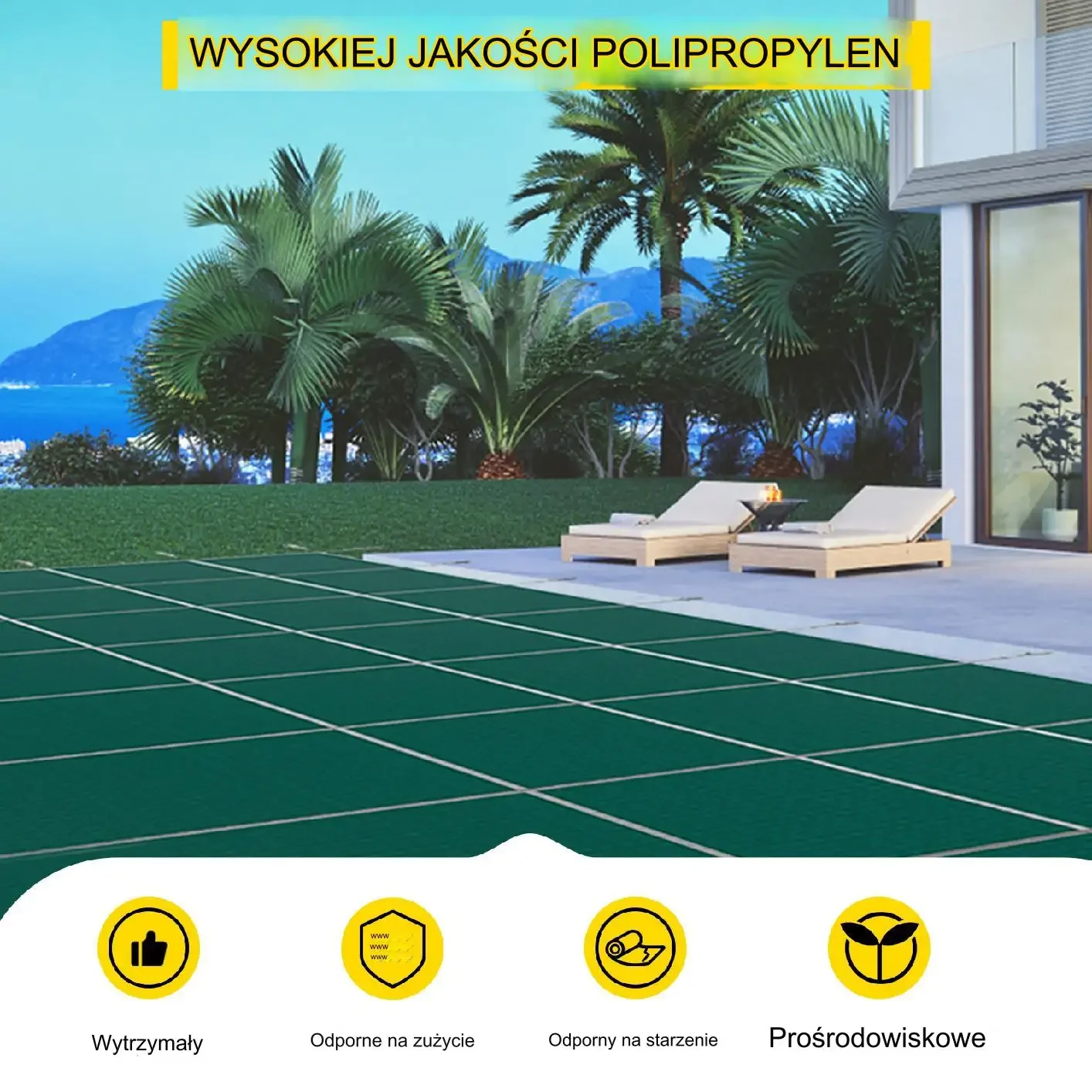 Pokrywa basenowa zimowa PP 5,48 x 10,36 m bezpieczna odporna UV premium - obrazek 2