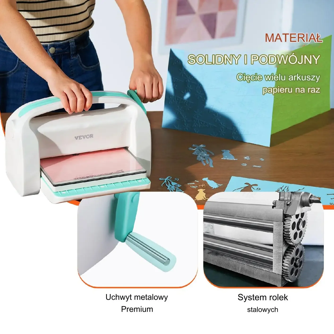 Dziurkacz Ozdobny do Papieru Maszyna do Wycinania i Tłoczenia – 226 mm - obrazek 5