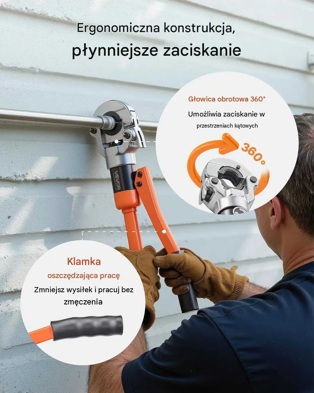 Zaciskarka hydrauliczna rur nierdzewnych mocna V12 V15 V18 V22 V28 5 szczęk - obrazek 3