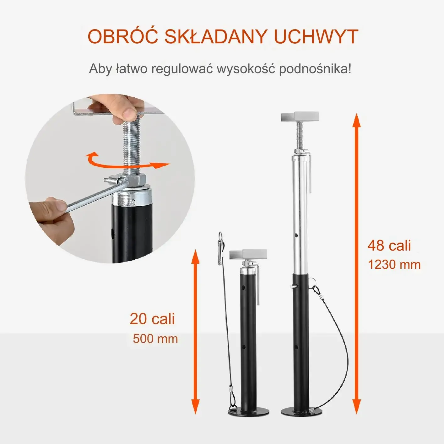 Podpory przyczepy kempingowej kampera zestaw 2 szt. 2,27 t regulowane stal - obrazek 2