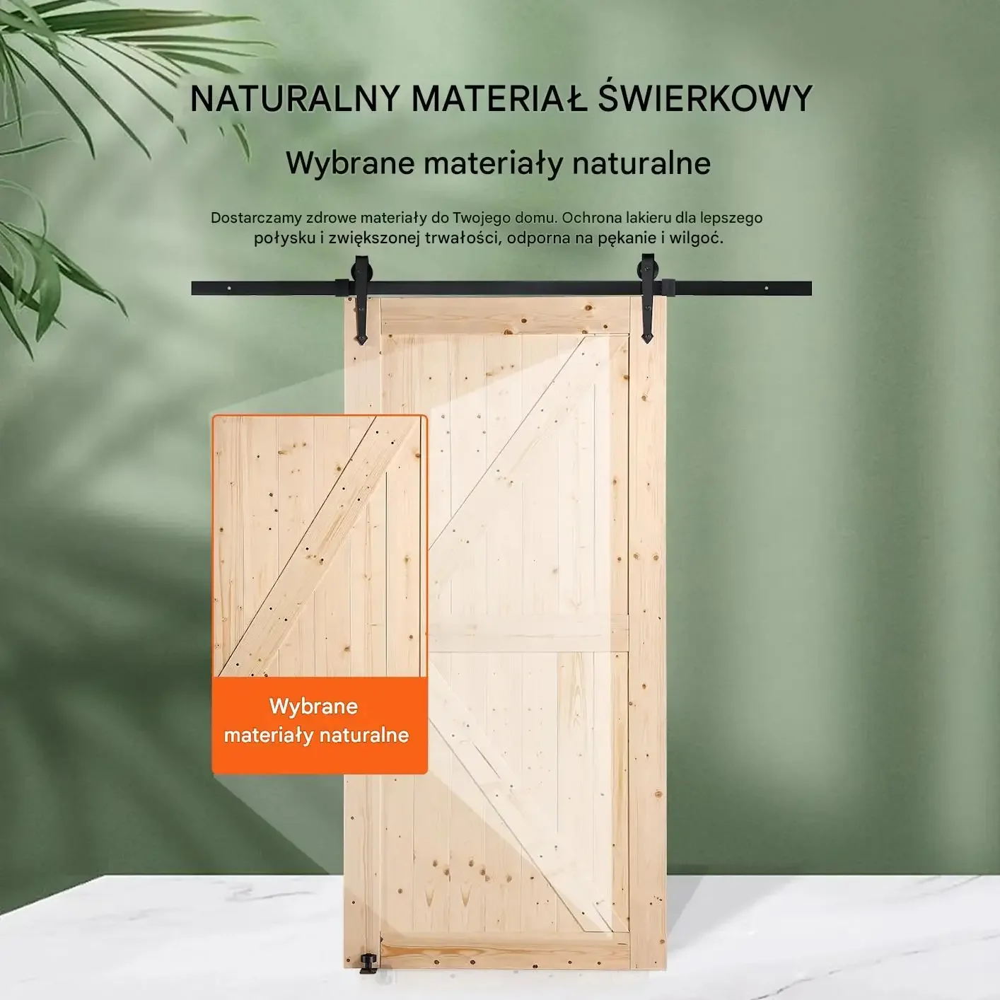 System drzwi przesuwnych 106,7x213,3 cm stalowe okucia loft - obrazek 2