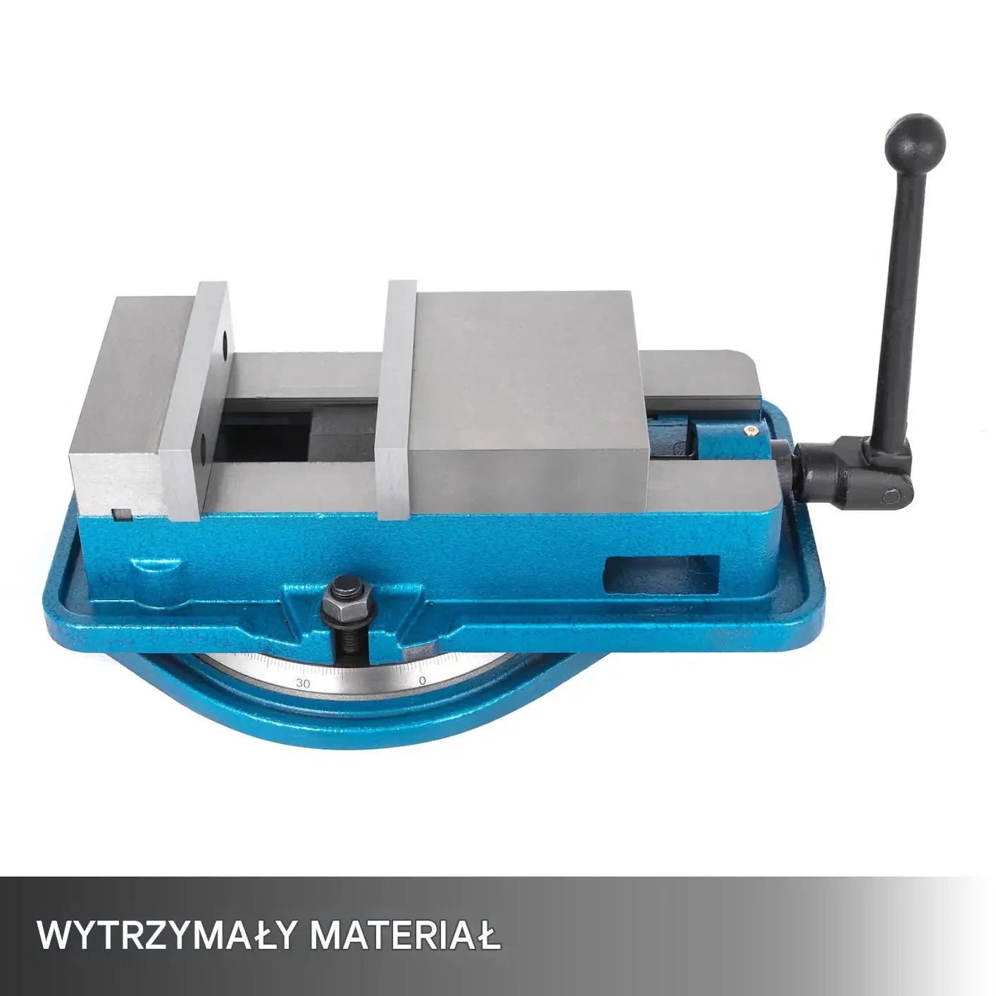 Imadło maszynowe obrotowe frezarskie wiertarskie 125 mm premium czarne BHP - obrazek 2