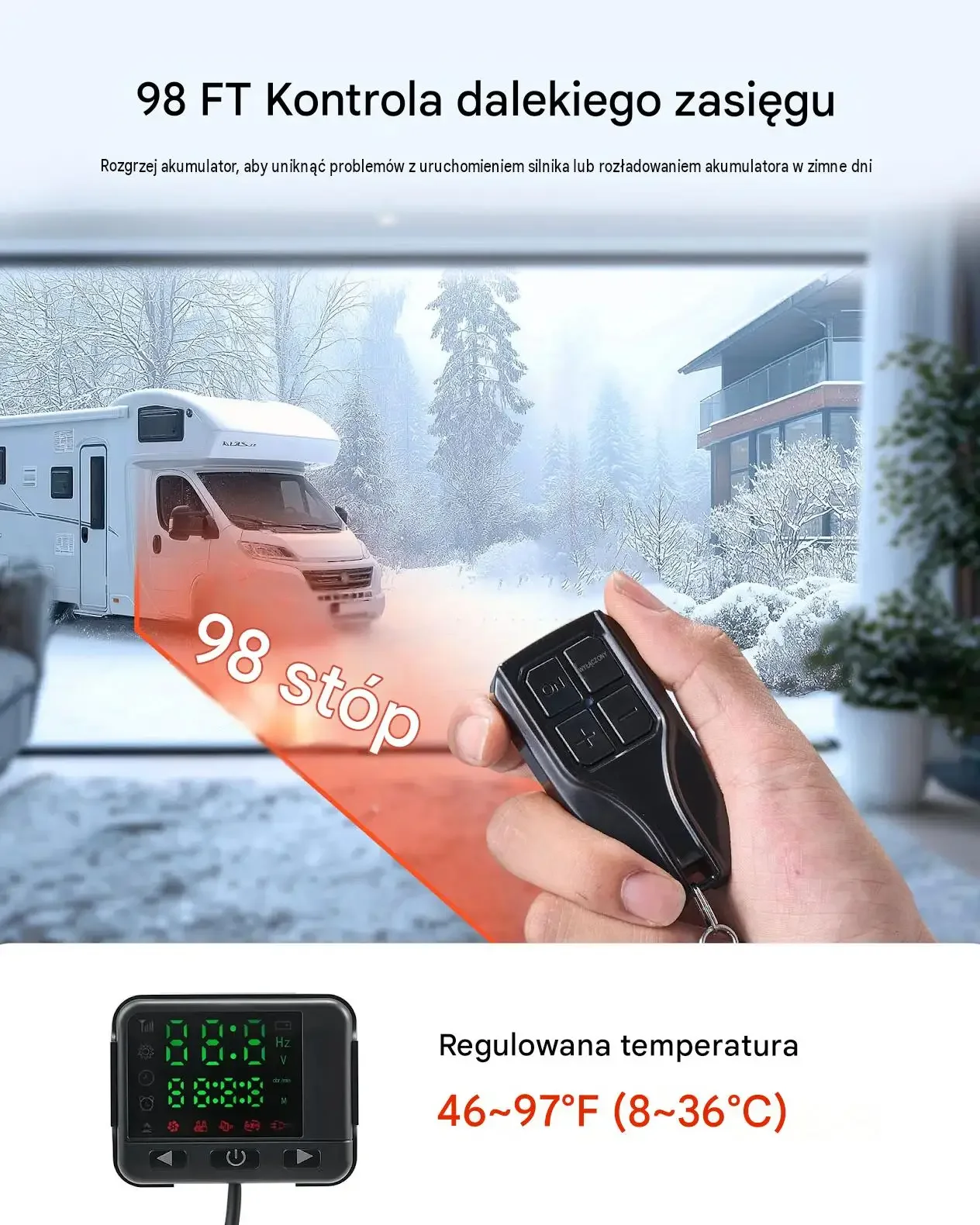 Nagrzewnica powietrza diesel 8 kW 12 24 V ogrzewacz postojowy zbiornik 10 l - obrazek 2
