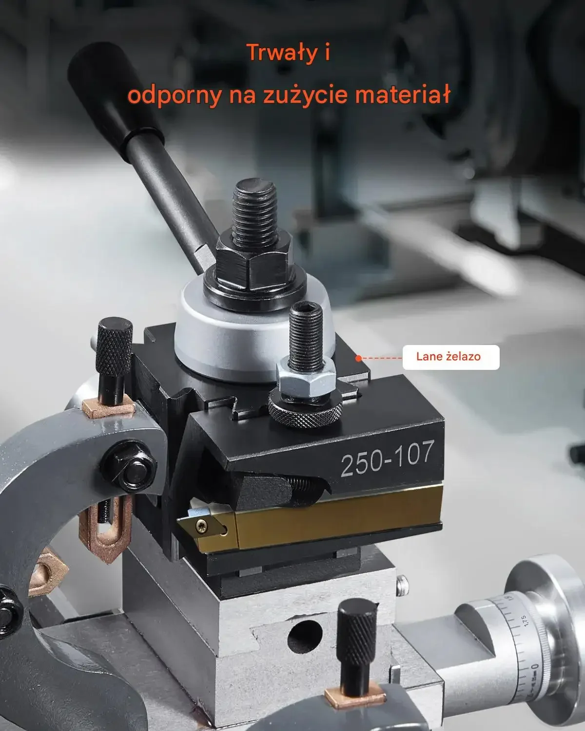 Uchwyty tokarskie Quick Change 8 szt czarne premium tokarka 152 mm stal CNC - obrazek 3