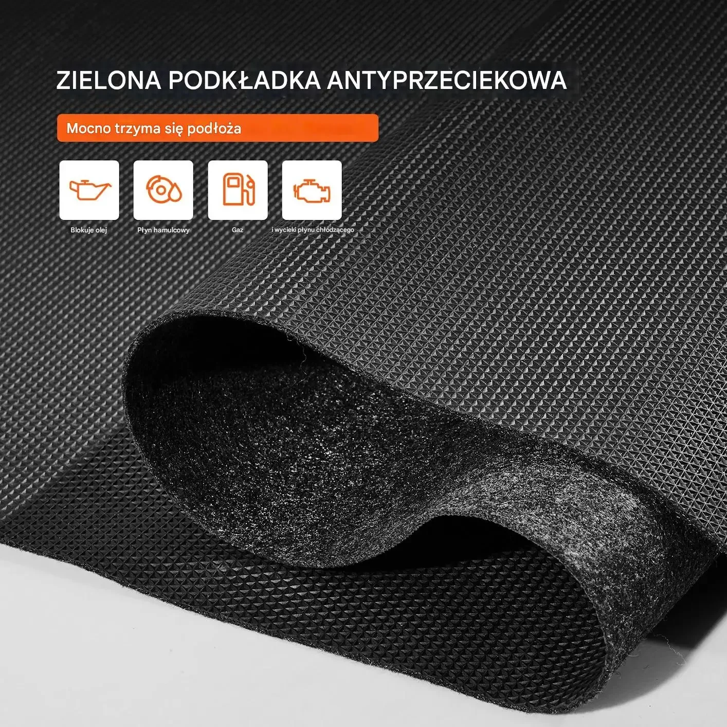 Mata garażowa czarna 2,68x6,7m TPE wodoodporna antypoślizgowa premium 850 g - obrazek 4