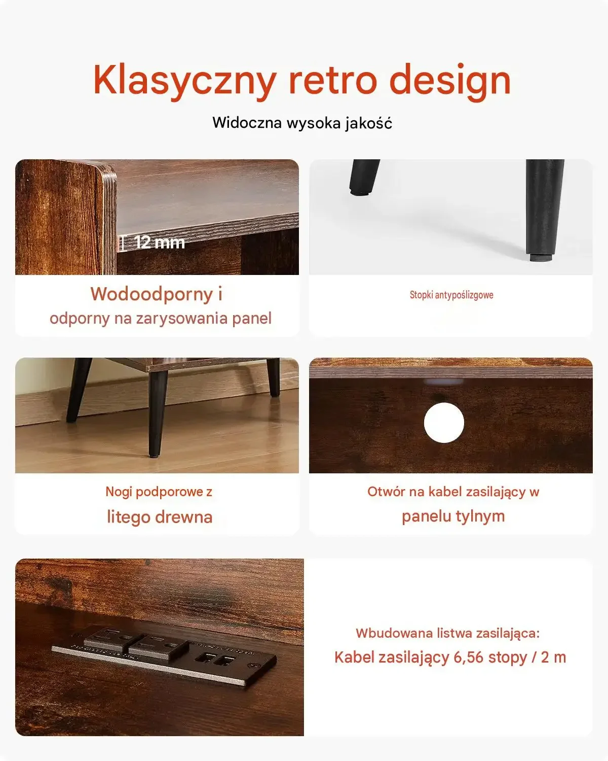Stojak gramofonowy mocna konstrukcja drewniana 3 poziomy 150 albumów winyle - obrazek 4